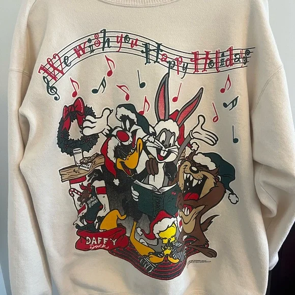 Vintage Looney Tunes Christmas Sweater - Picture 1 of 3